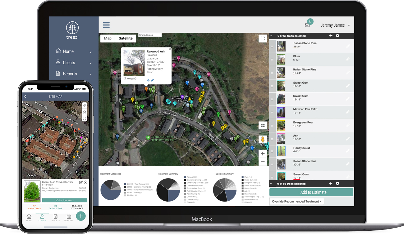 treezi tree inventory software mobile and web application